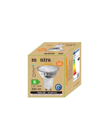 BOMBILLA LED - GU10 - 2,4W – 3000K -  390 LM
